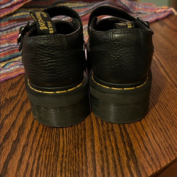 Dr. Martens Addina Flower Buckle Leather Platform Shoes size 9 UK41 black - Picture 3 of 8